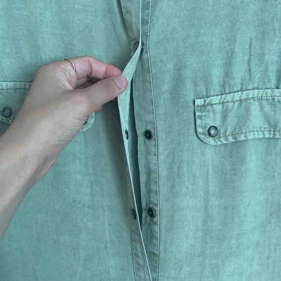 Zara Gray Button Down Shirt - Picture 4 of 5